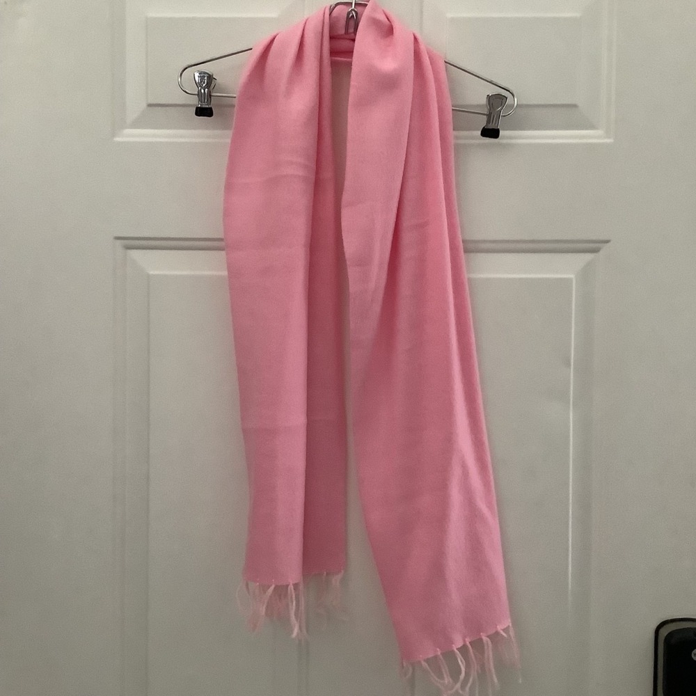 Pink‎ Scarf w/ Fringe 59 1/2" x 11"